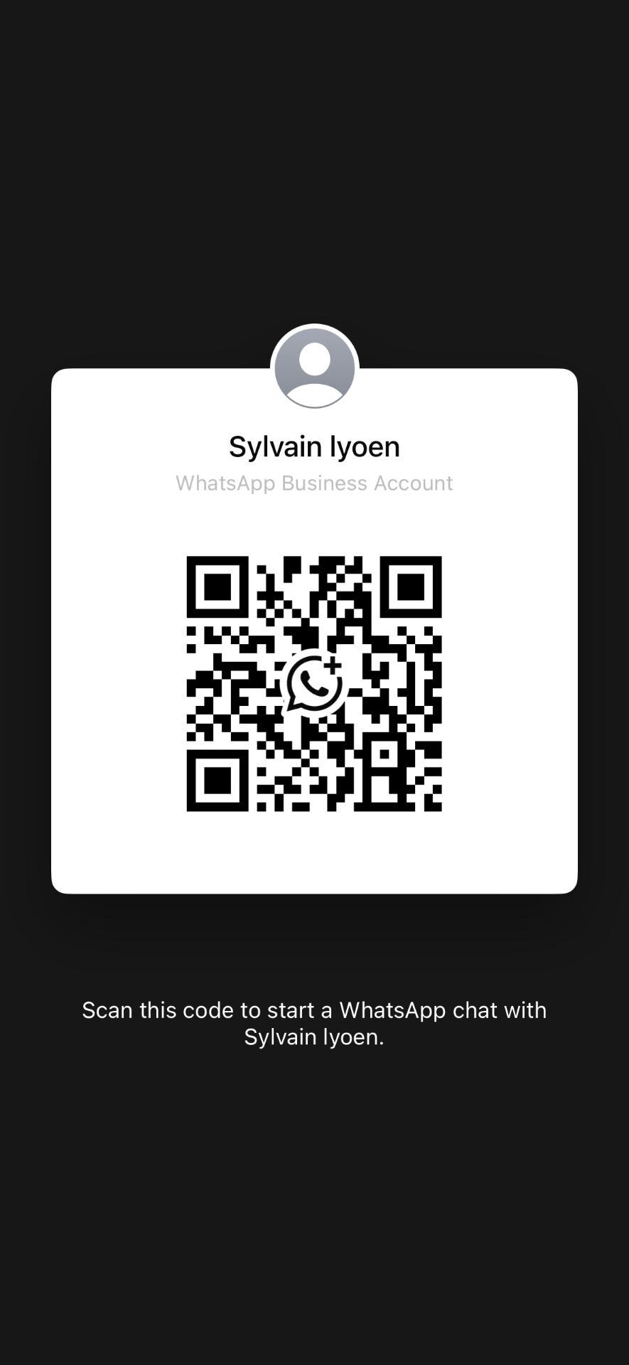 WhatsApp QR code
